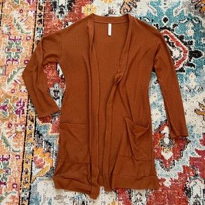 Tickled Teal Long Cardigan